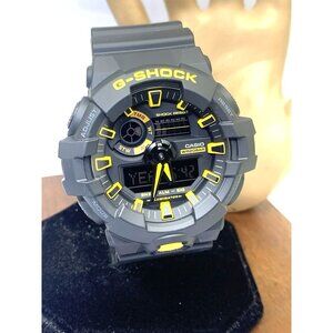 Casio Men's Watch GA700CY G-Shock Digital Analog Quartz Black Yellow Sport 5522